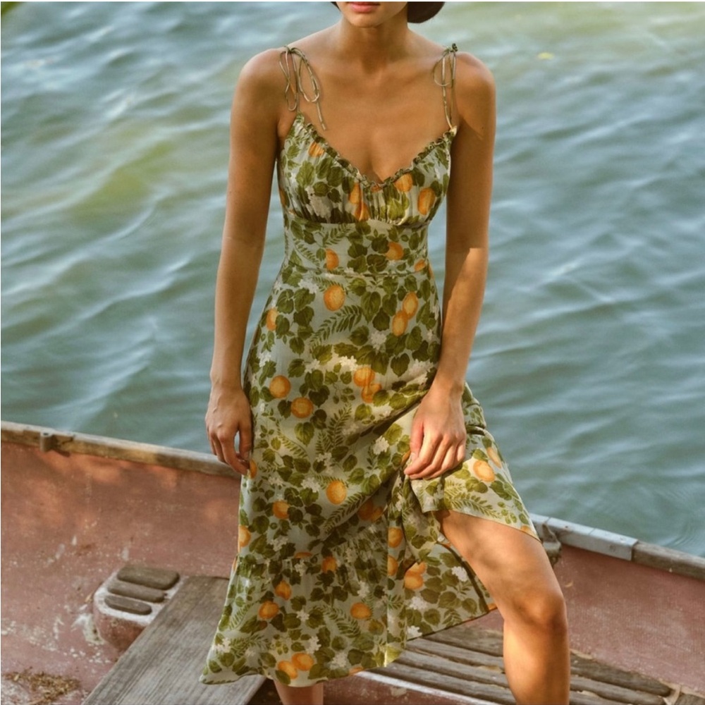 Reformation Embry Dress- Orange Grove